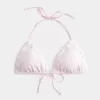 Halter Triangle Bikinitopp i virkad stil