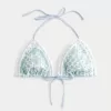 Halter Triangle Bikinitopp i virkad stil