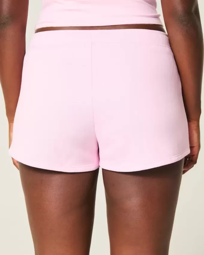 Heart Graphic Fleece Mini Shorts Heart Graphic Fleece Mini Shorts
