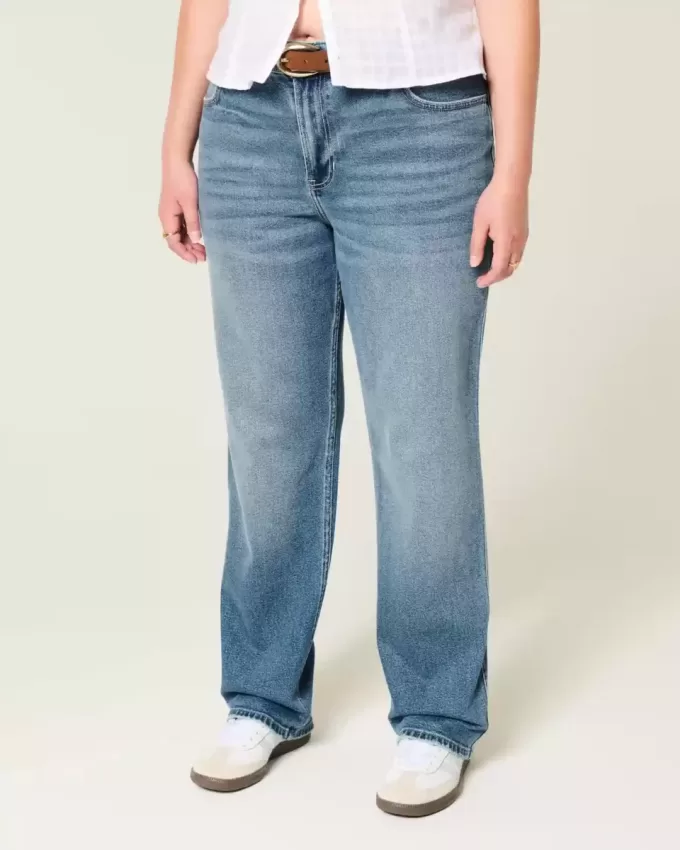High-Rise Dark Wash Straight Jeans High-Rise Dark Wash Straight Jeans