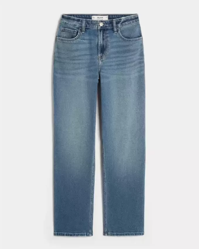 High-Rise Dark Wash Straight Jeans High-Rise Dark Wash Straight Jeans