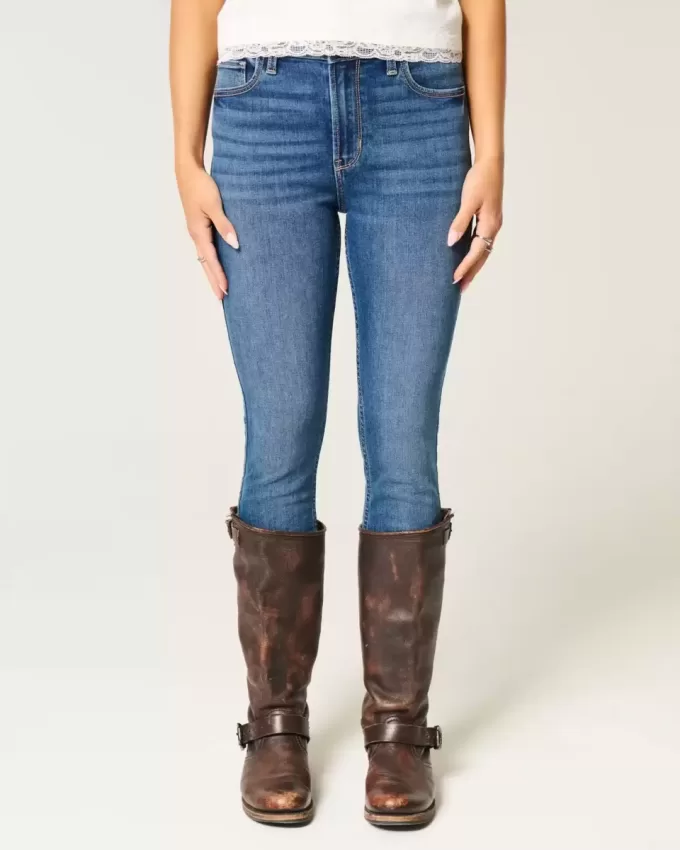 High-Rise Dark Wash Super Skinny Jeans