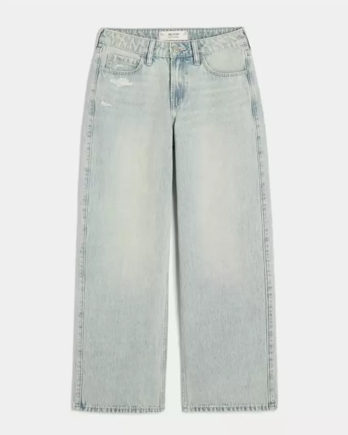 High-Rise Distressed Light Wash Baggy Jeans High-Rise Distressed Light Wash Baggy Jeans