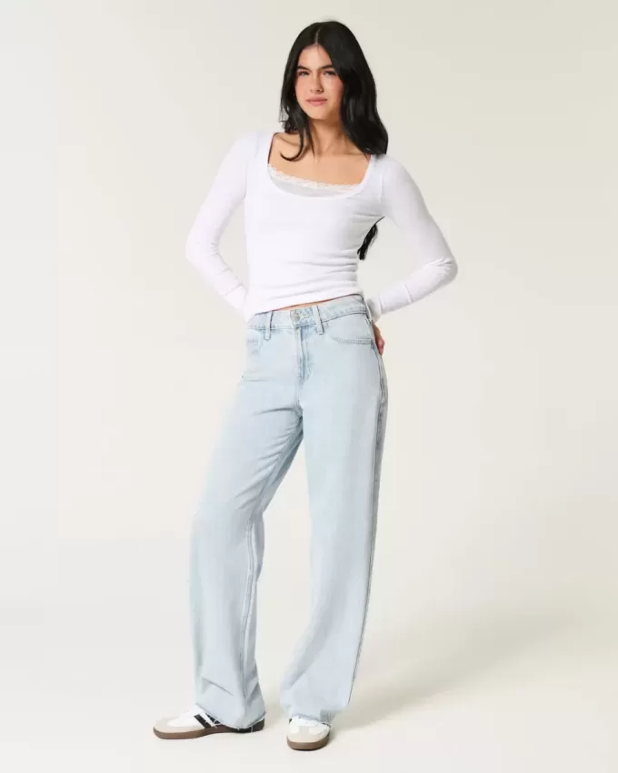 High-Rise Light Wash Baggy Jeans High-Rise Light Wash Baggy Jeans