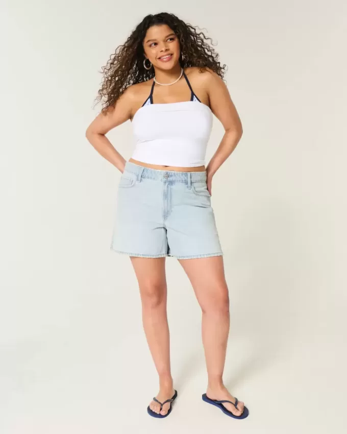 High-Rise Light Wash Baggy jeansshorts 5″ High-Rise Light Wash Baggy jeansshorts 5″