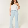High-Rise Light Wash Heart Broderade Flare Jeans High-Rise Light Wash Heart Broderade Flare Jeans