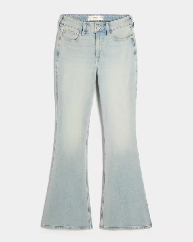 High-Rise Light Wash Star Pocket Flare Jeans High-Rise Light Wash Star Pocket Flare Jeans