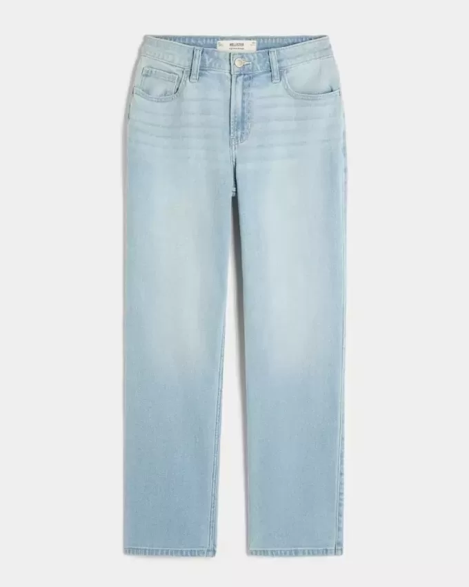 High-Rise Light Wash Straight Jeans High-Rise Light Wash Straight Jeans