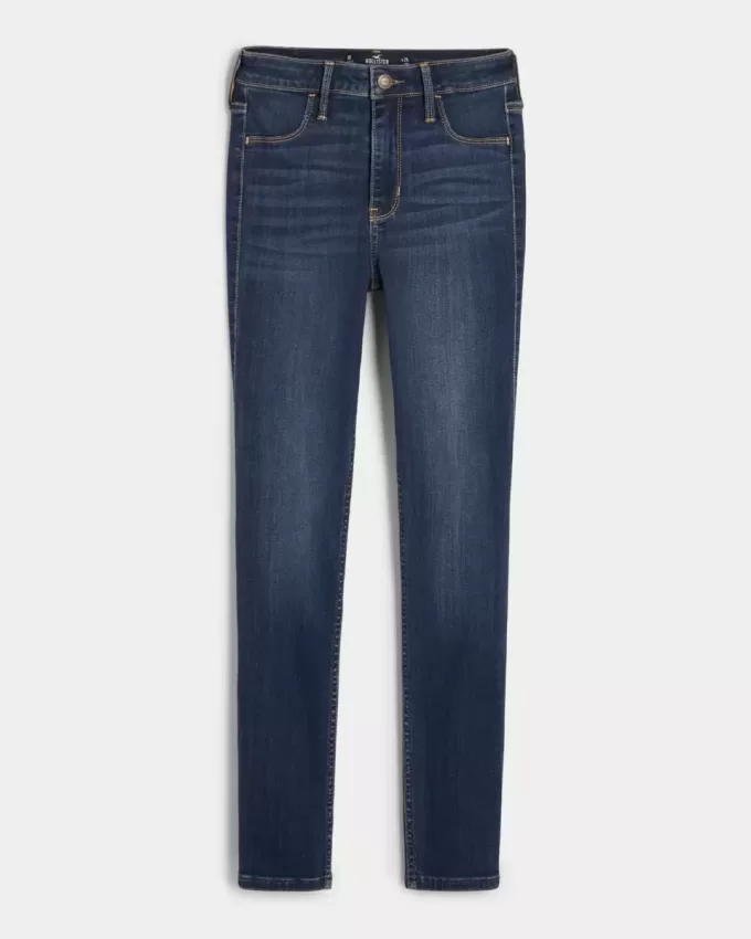 High-Rise Medium Wash Jean Leggings