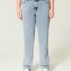 High-Rise Medium Wash Straight Jeans