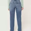 High-Rise Medium Wash Straight Jeans