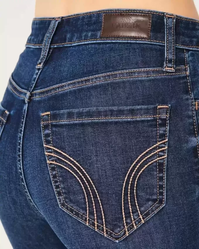 High-Rise Ripped Dark Wash Flare Jeans High-Rise Ripped Dark Wash Flare Jeans