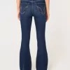 High-Rise Ripped Dark Wash Flare Jeans High-Rise Ripped Dark Wash Flare Jeans