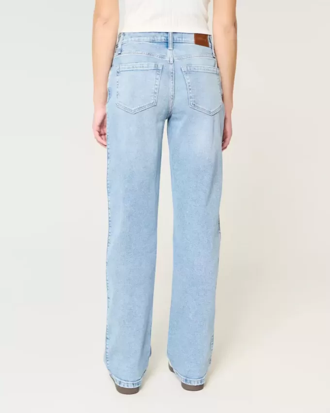 High-Rise Ripped Medium Wash Dad Jeans High-Rise Ripped Medium Wash Dad Jeans