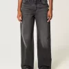 High-Rise tvättade svarta baggy jeans High-Rise tvättade svarta baggy jeans