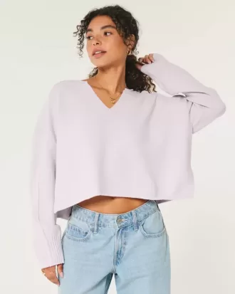 Hollister Comfy Cloud Boxy tröja med hack i halsen