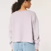 Hollister Comfy Cloud Boxy tröja med hack i halsen Hollister Comfy Cloud Boxy tröja med hack i halsen