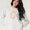 Hollister Comfy Cloud Bunny Graphic Crew tröja