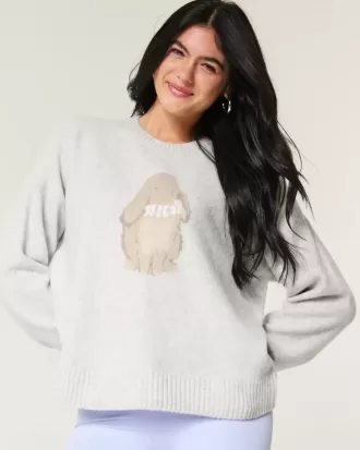 Hollister Comfy Cloud Bunny Graphic Crew tröja Hollister Comfy Cloud Bunny Graphic Crew tröja