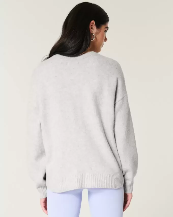 Hollister Comfy Cloud Bunny Graphic Crew tröja