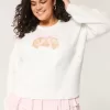 Hollister Comfy Cloud Croissant Graphic Crew tröja
