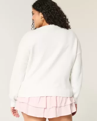 Hollister Comfy Cloud Croissant Graphic Crew tröja