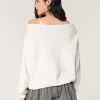 Hollister Comfy Cloud Easy Off-the-Soulder Deer Graphic Sweater