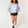 Hollister Comfy Cloud Easy Off-the-Soulder Number Graphic Sweater