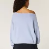 Hollister Comfy Cloud Easy Off-the-Soulder Number Graphic Sweater