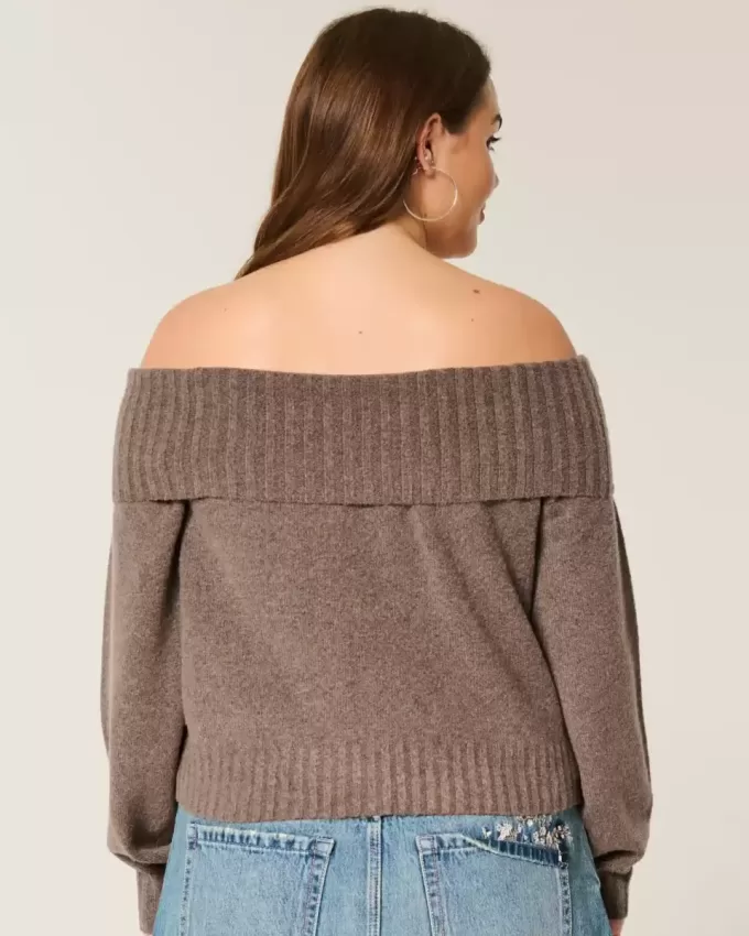 Hollister Comfy Cloud Foldover Off-the-Soulder tröja