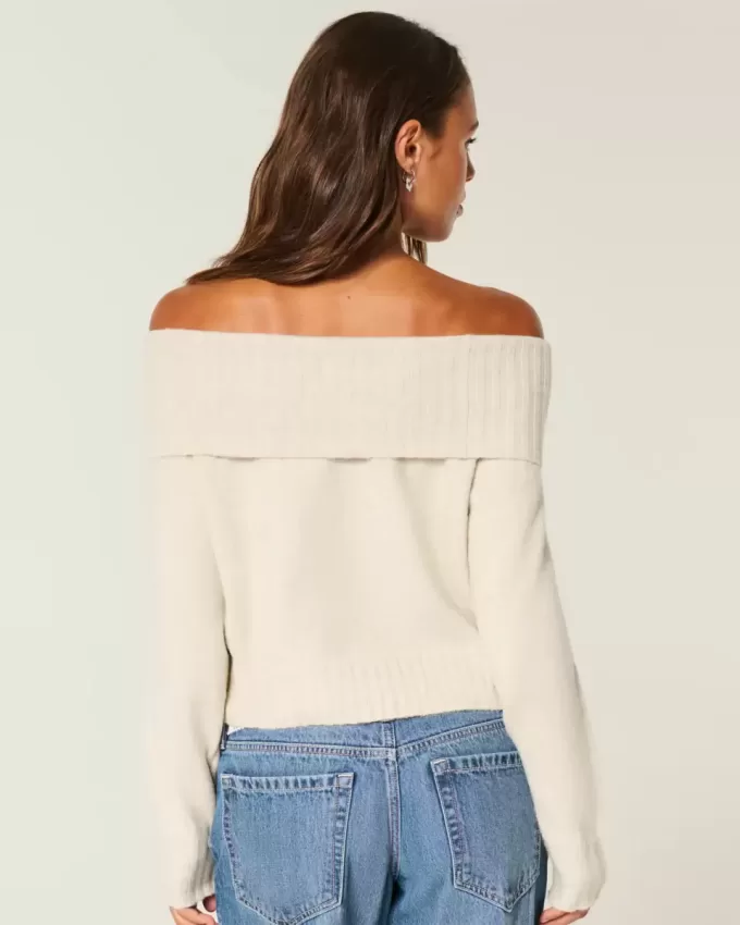 Hollister Comfy Cloud Foldover Off-the-Soulder tröja