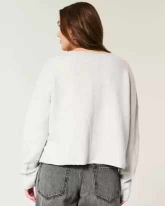 Hollister Comfy Cloud Graphic tröja med notch-neck