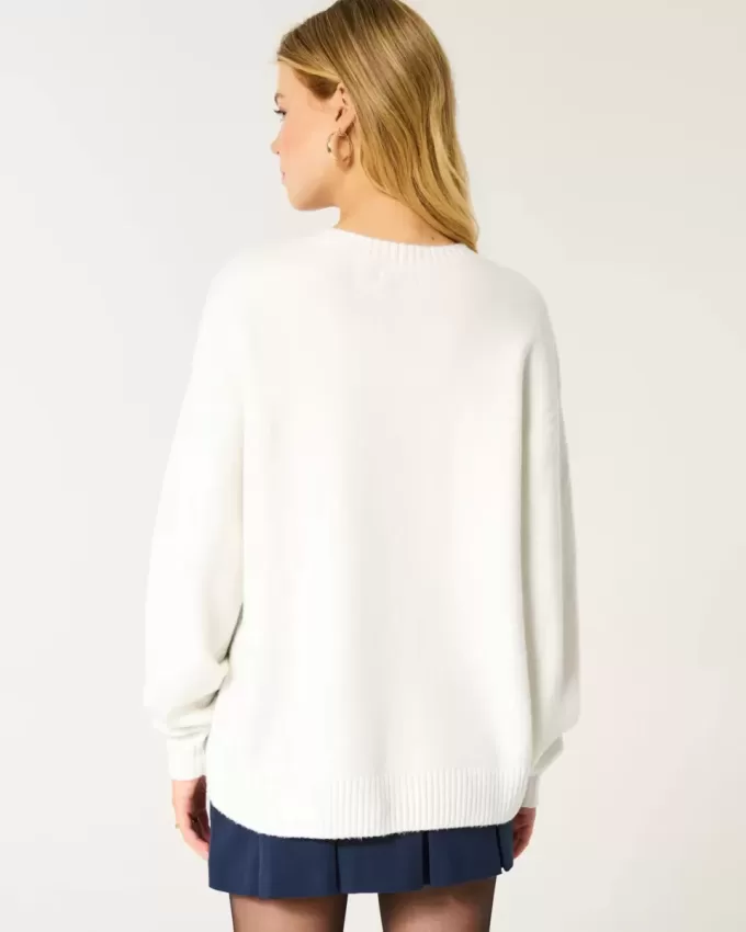 Hollister Comfy Cloud Oversized Go Team Graphic Sweater Hollister Comfy Cloud Oversized Go Team Graphic Sweater