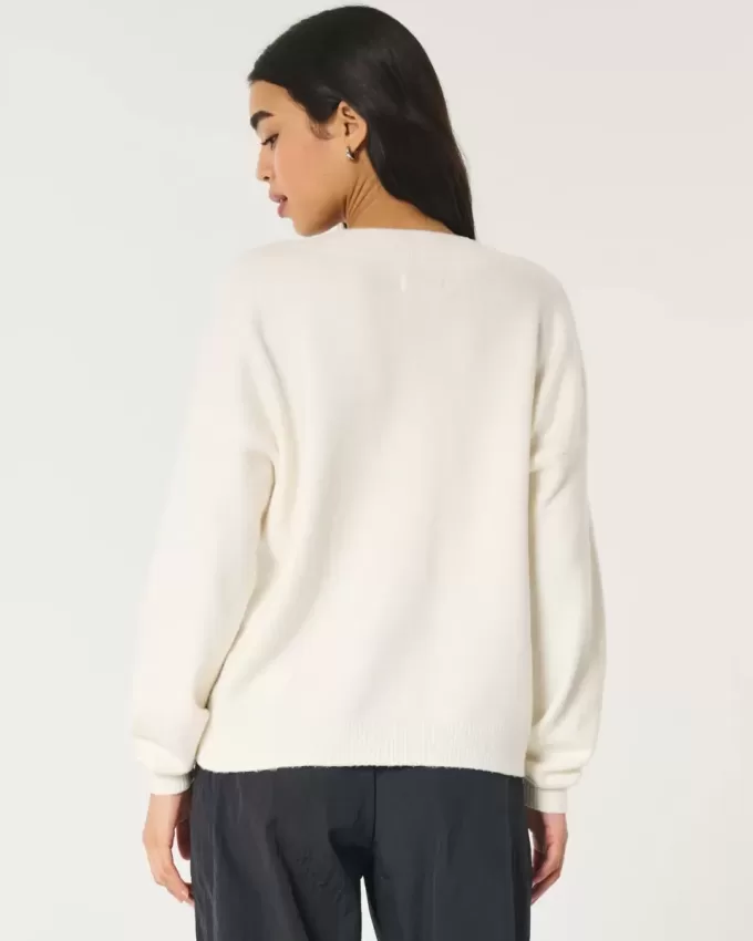 Hollister Comfy Cloud Oversized V-ringad tröja Hollister Comfy Cloud Oversized V-ringad tröja