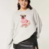 Hollister Comfy Cloud Puppy Graphic Crew tröja