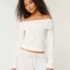 Hollister Comfy Cloud Stitchy Off-the-Soulder tröja