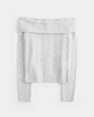 Hollister Comfy Cloud Stitchy Off-the-Soulder tröja