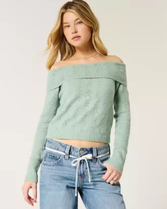 Hollister Comfy Cloud Stitchy Off-the-Soulder tröja Hollister Comfy Cloud Stitchy Off-the-Soulder tröja