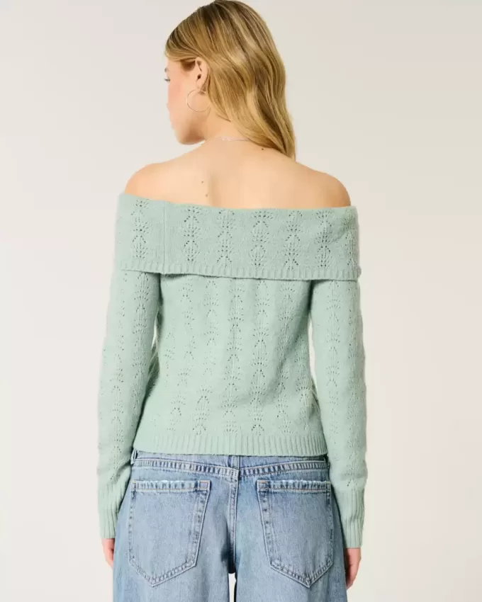 Hollister Comfy Cloud Stitchy Off-the-Soulder tröja Hollister Comfy Cloud Stitchy Off-the-Soulder tröja