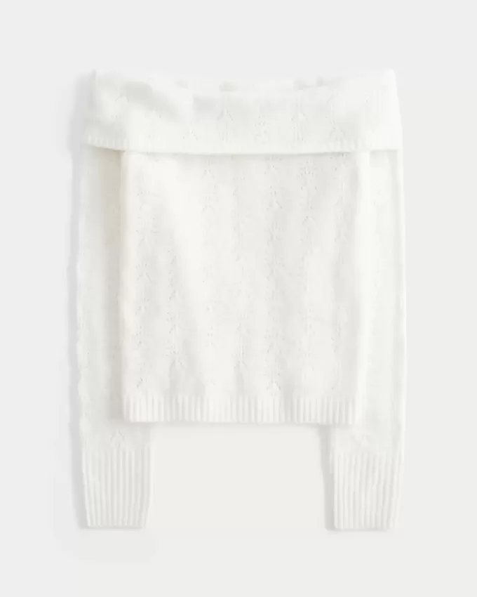 Hollister Comfy Cloud Stitchy Off-the-Soulder tröja