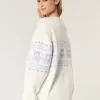 Hollister Comfy Cloud Teddy Bear Graphic Crew Sweater Hollister Comfy Cloud Teddy Bear Graphic Crew Sweater