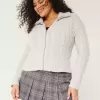 Hollister Comfy Cloud Zip-Up kabelstickad tröja
