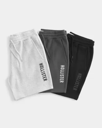 Hollister Feel Good Fleece-shorts med logotyp på mitten av låret 3-pack