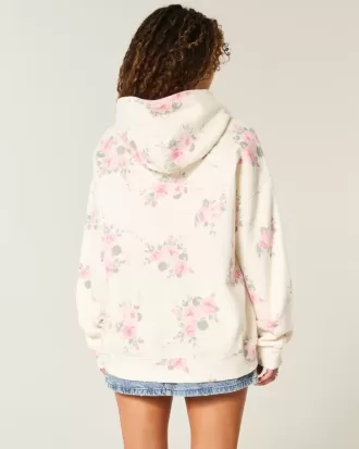 Hollister Feel Good Hoodie i överdimensionerad blommönster