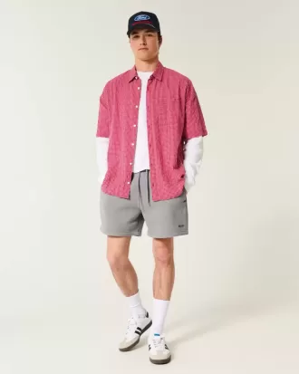Hollister Feel Good lösa shorts i fleece på mitten av låret