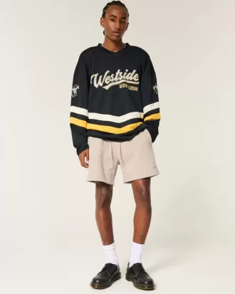 Hollister Feel Good lösa shorts i fleece på mitten av låret