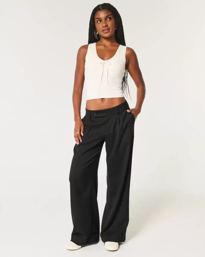 Hollister Livvy Low-Rise Wide-Leg byxor Hollister Livvy Low-Rise Wide-Leg byxor