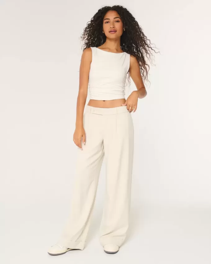 Hollister Livvy Low-Rise Wide-Leg byxor Hollister Livvy Low-Rise Wide-Leg byxor