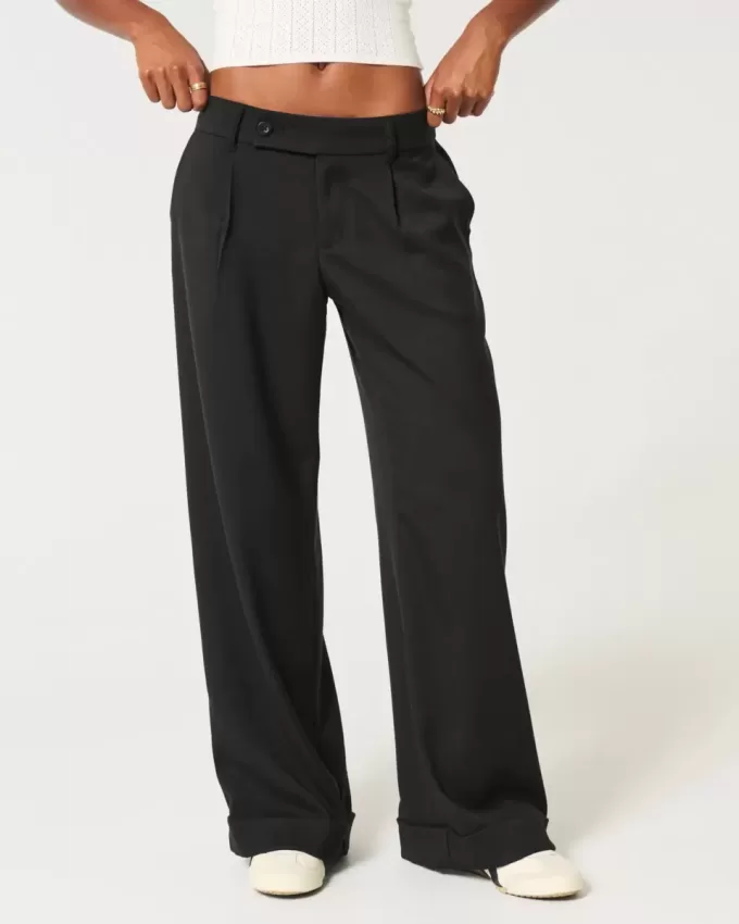 Hollister Livvy Low-Rise Wide-Leg byxor Hollister Livvy Low-Rise Wide-Leg byxor