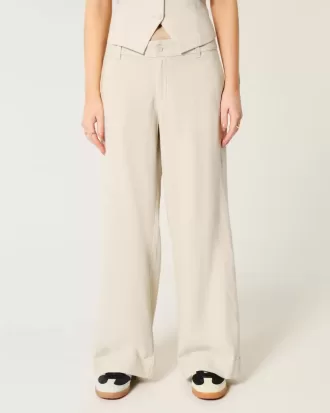 Hollister Livvy Low-Rise Wide-Leg byxor